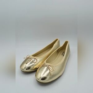 Gold Ballet Flats
